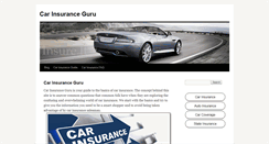 Desktop Screenshot of carinsuranceguru.org