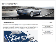 Tablet Screenshot of carinsuranceguru.org